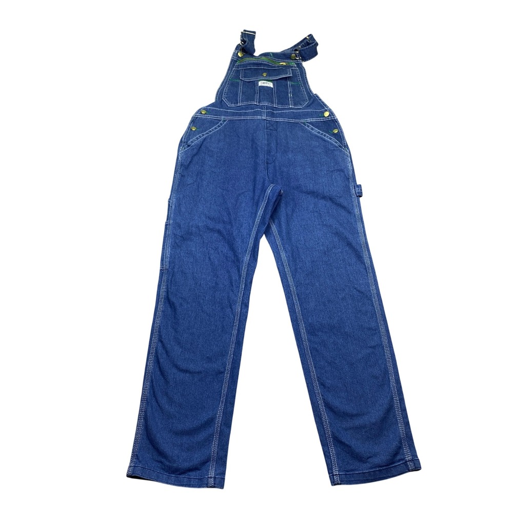 Liberty Mens Blue Denim Bib Overalls Workwear Straight Leg YBF001SNB Size M